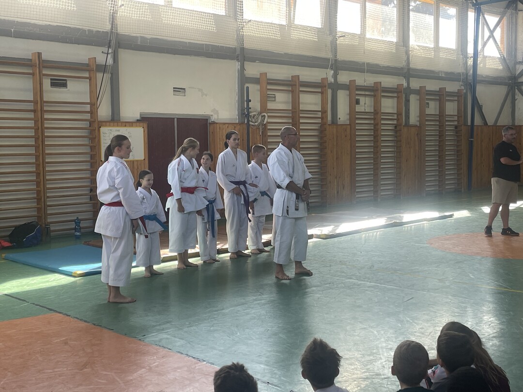 Ukážka karate v ŠKD